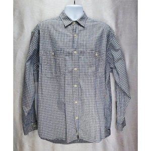 Abercrombie & Fitch Men's Large 90s Oversized Silhouette Button Shirt Blue